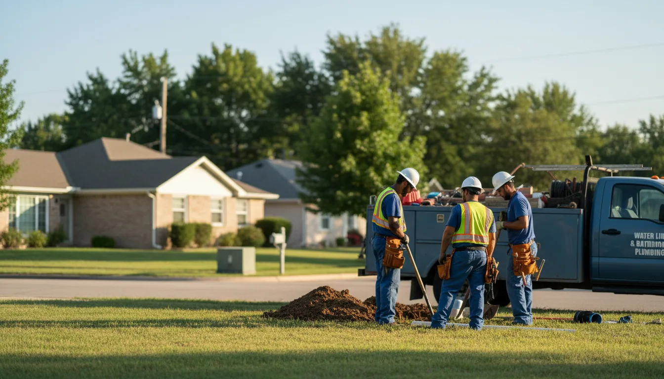 Residential water line and bathroom plumbing service in Wills Point, TX